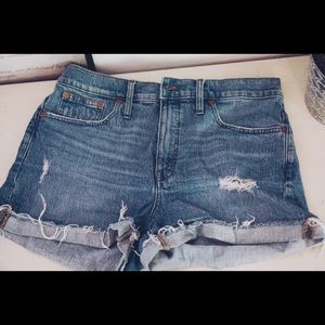 Madewell High Rise Jean Shorts